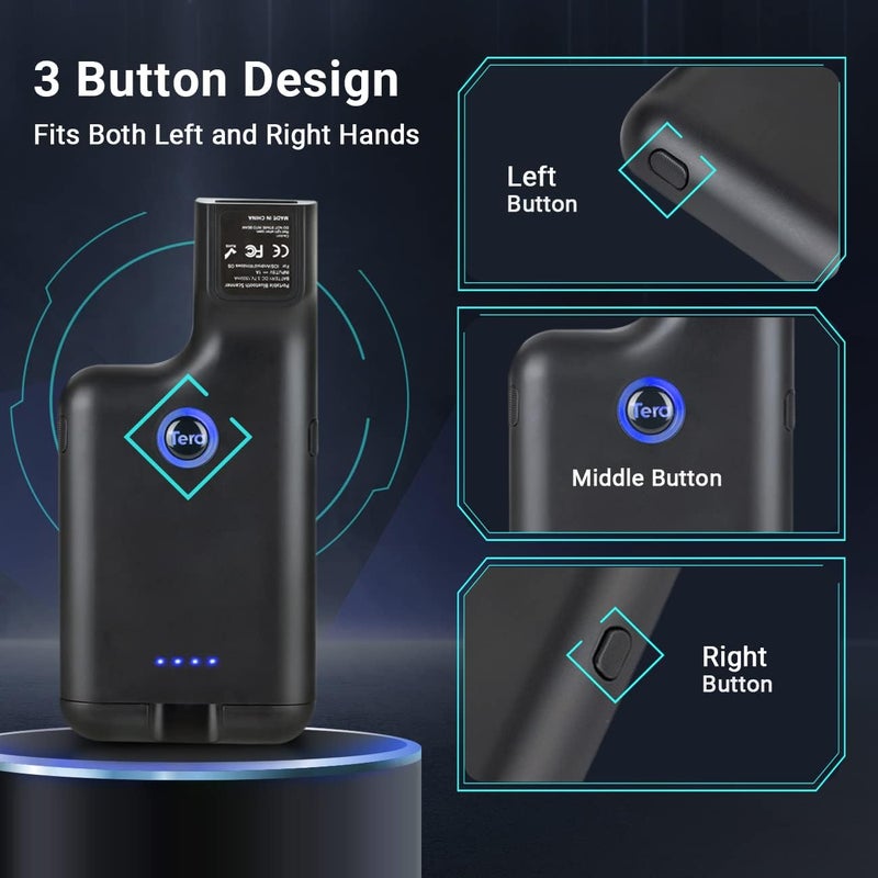 Tera ماسح الباركود اللاسلكي 1D 2D QR محمول مع مشبك خلفي 3 في 1 2.4GHz لاسلكي و USB سلكي ومتوافق مع بلوتوث قارئ باركود جيب صغير للهواتف الذكية أندرويد ماك أو إس ويندوز 0013 - Image 5